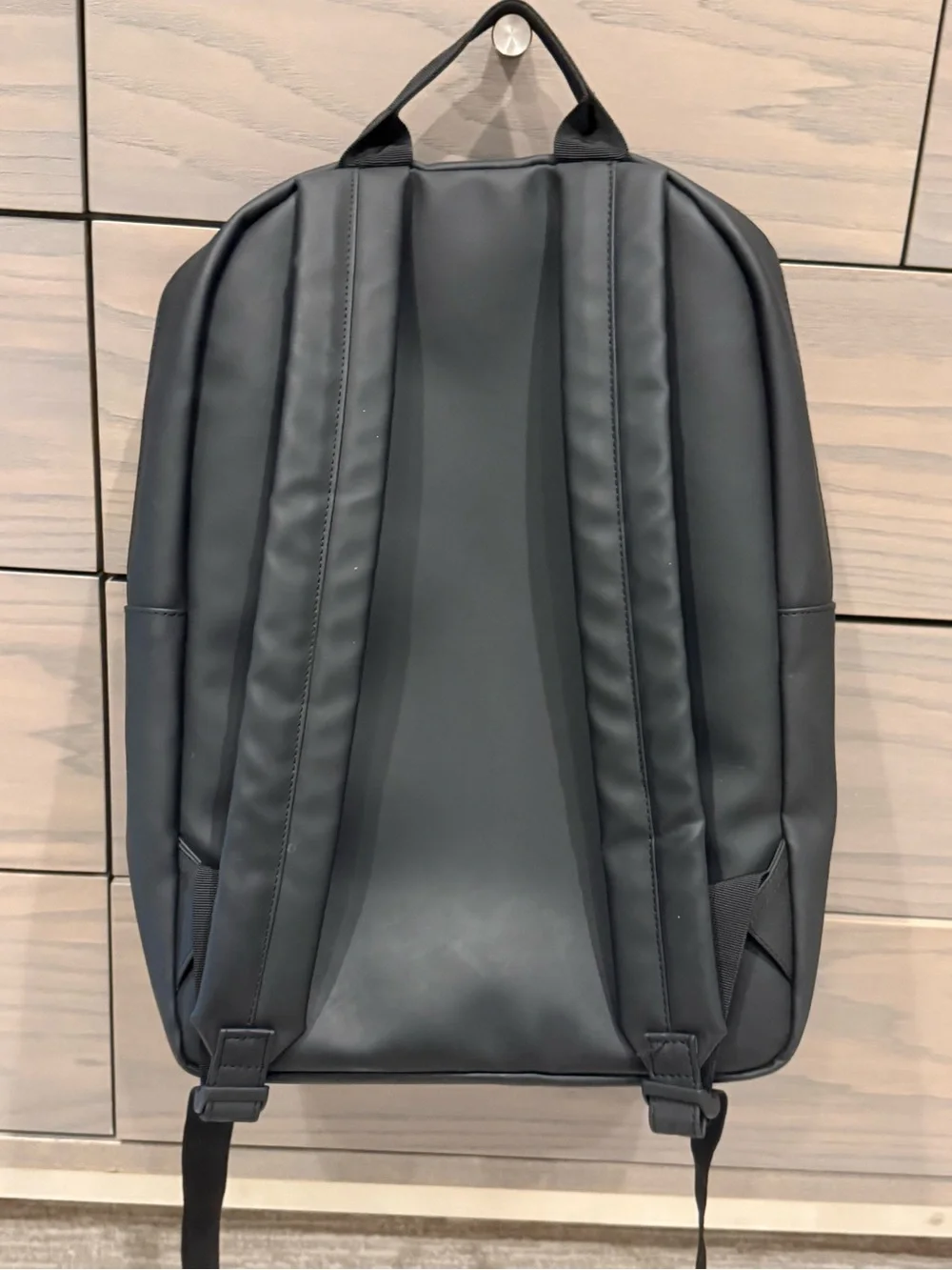 RAINS Black Waterproof Field Bag Backpack